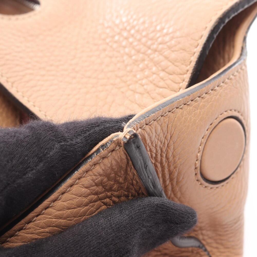 GUCCI Authentic Cream Leather Bamboo Bag - Picture 7 of 15